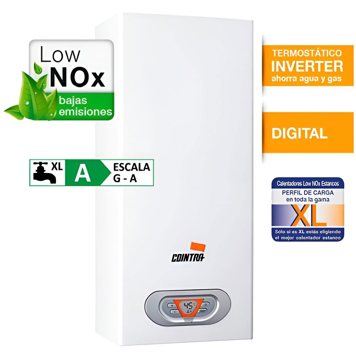 Calentador gas butano blanco