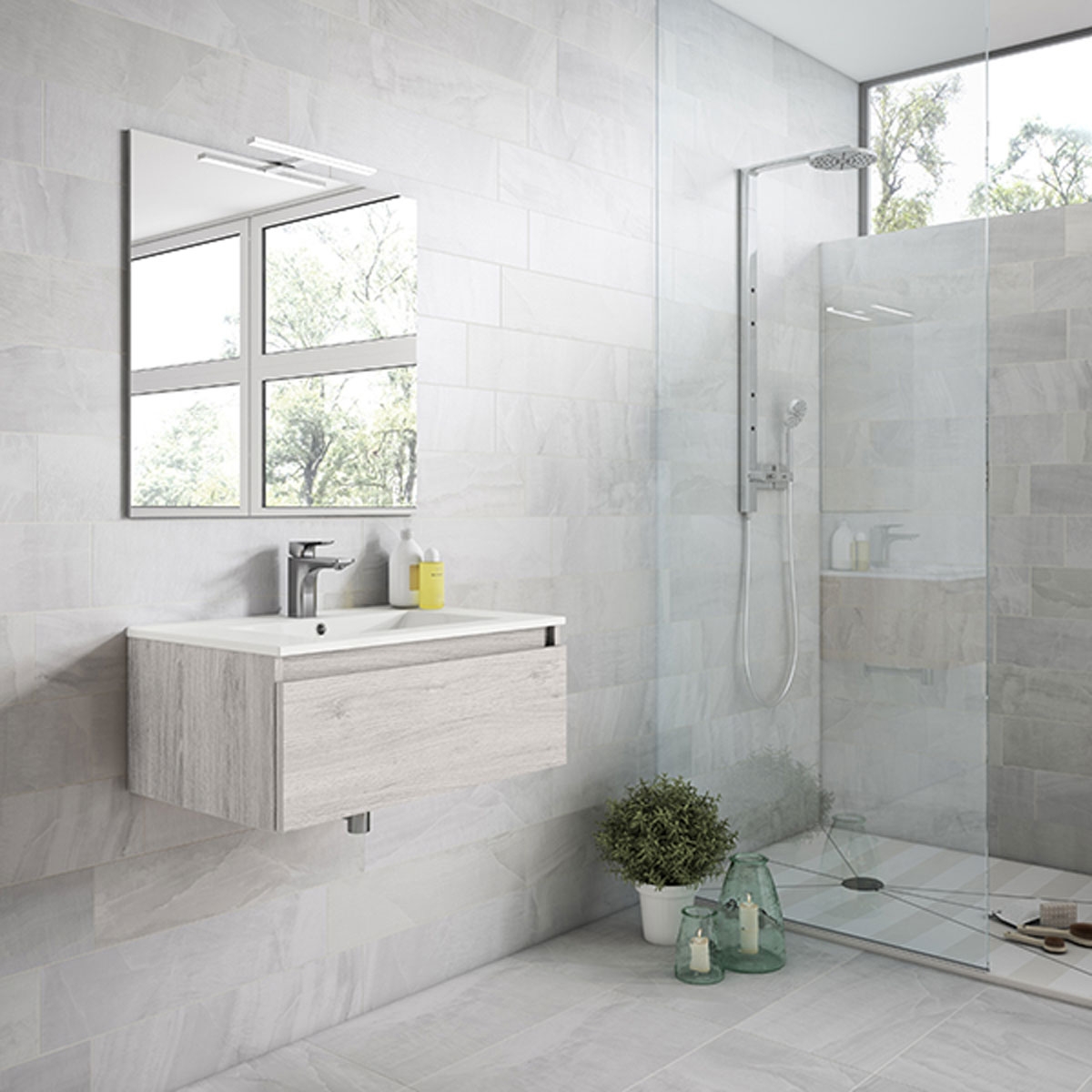 mueble de baño lavabo integrado blanco3