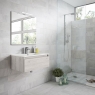 Bathroom furniture with integrated washbasin white3