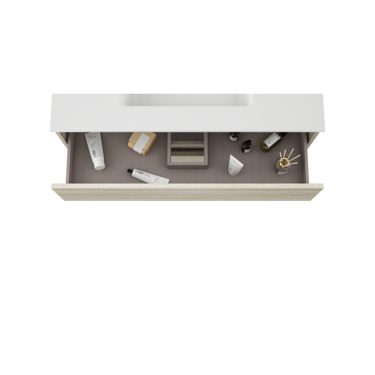 Bathroom furniture with integrated sink drawer1