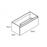 Bathroom furniture 100 cm