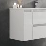 Meubles de salle de bain avec lavabo blanc intégré