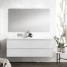 Meuble de salle de bain avec lavabo intégré 120cm blanc