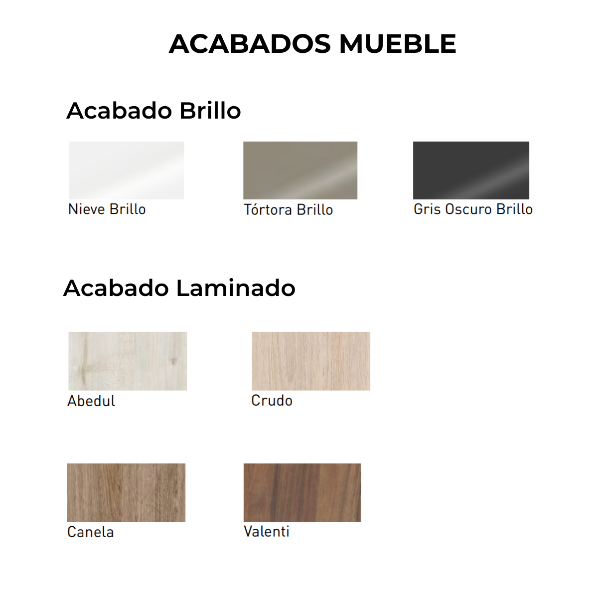 Bathroom furniture with countertop washbasin finishes