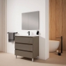 Floor bathroom furniture with integrated sink