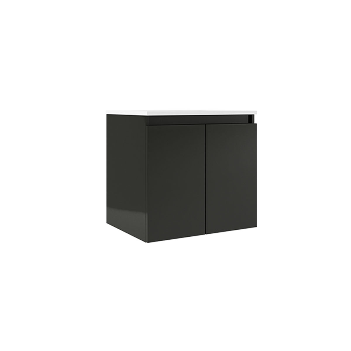 Móveis de banheiro suspensos em preto