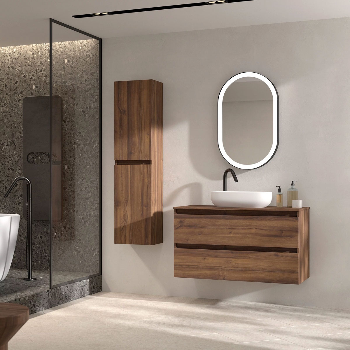 Armoire de salle de bain suspendue 1 porte