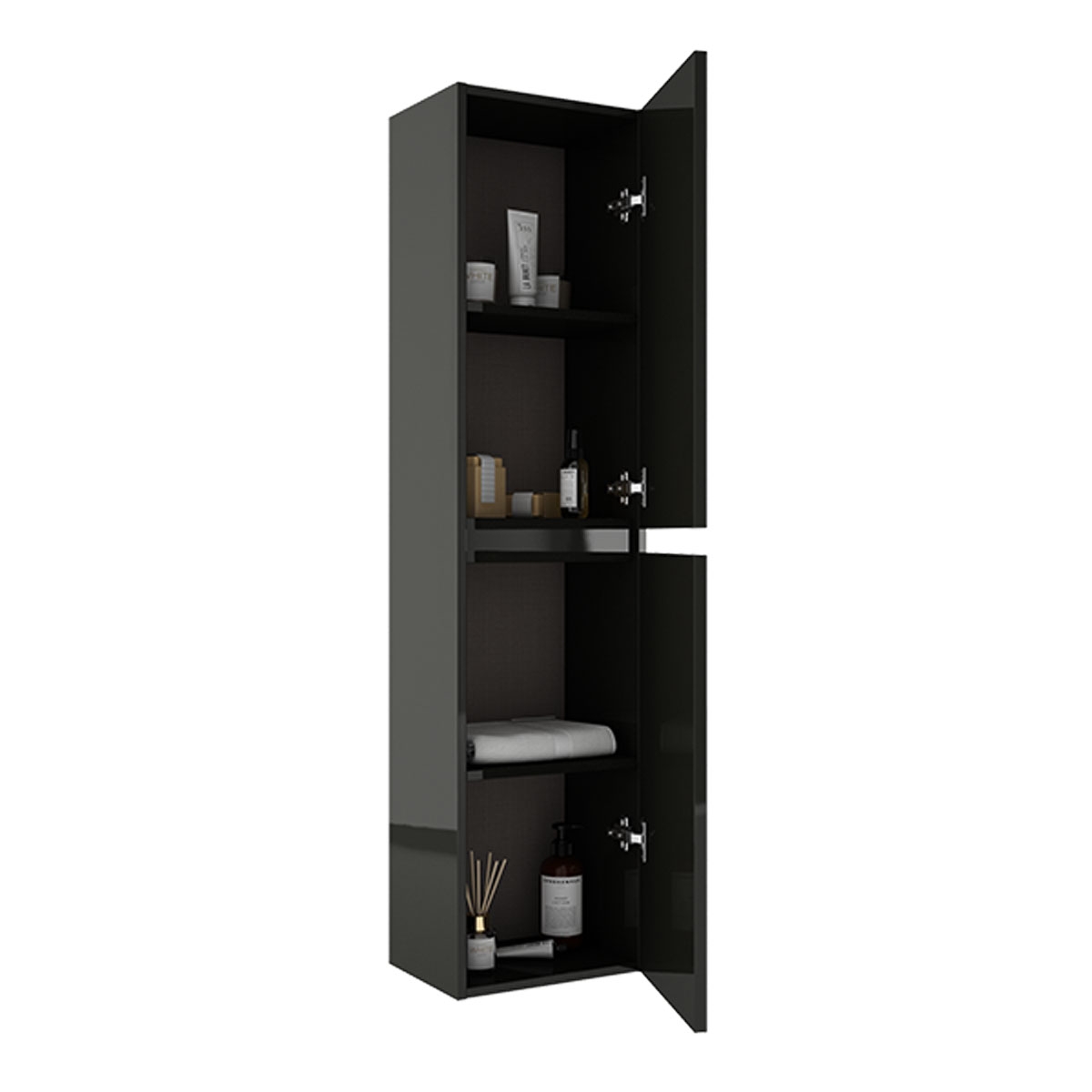 Suspended bathroom cabinet 1 door