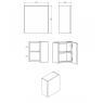 Square bathroom cabinet size