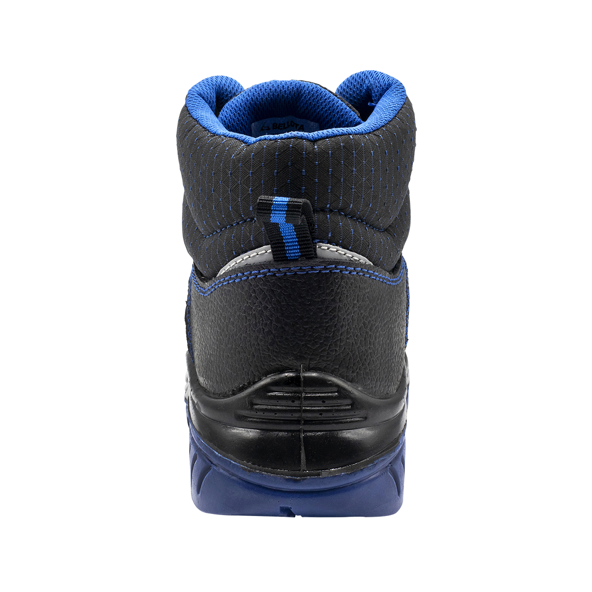 Back detail Bellota Comp S3 Black and Blue Leather Safety Boots 72307