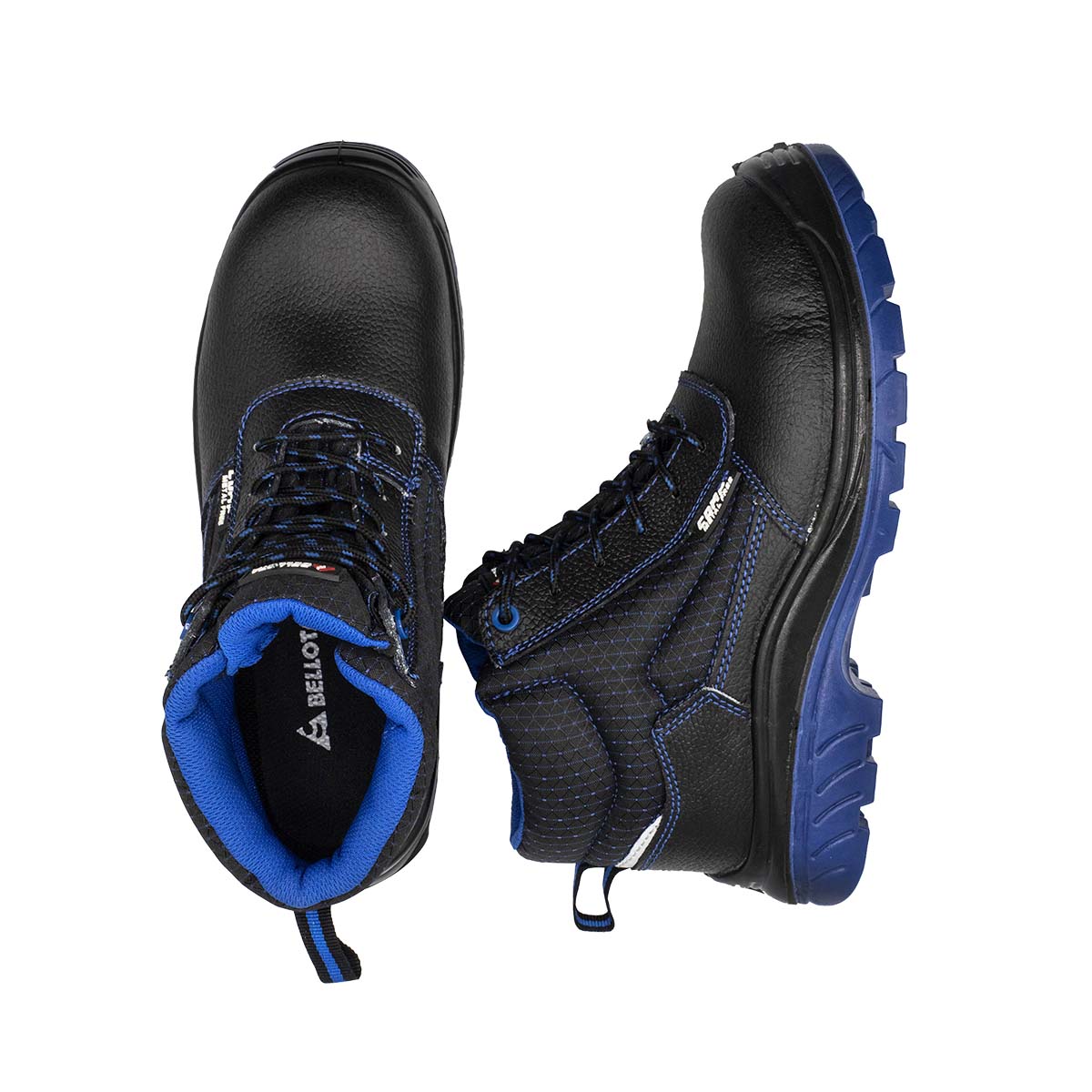 Vista Bellota Comp S3 Black and Blue Leather Safety Boots 72307