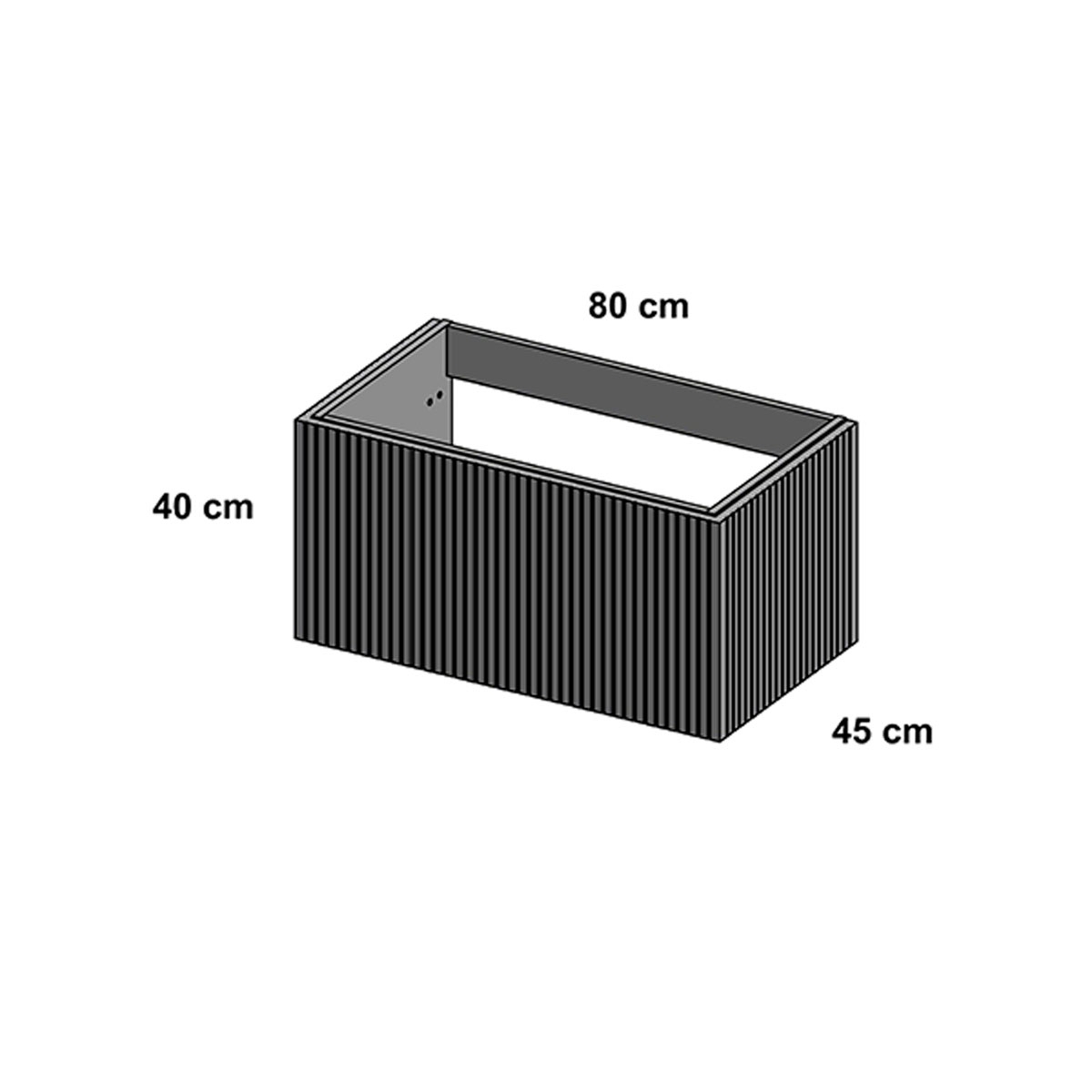 Meuble de salle de bain suspendu taille 60cm1