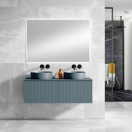 Hängende Badezimmermöbel 120 cm breit Avio mit 2 Schubladen Modell Bari