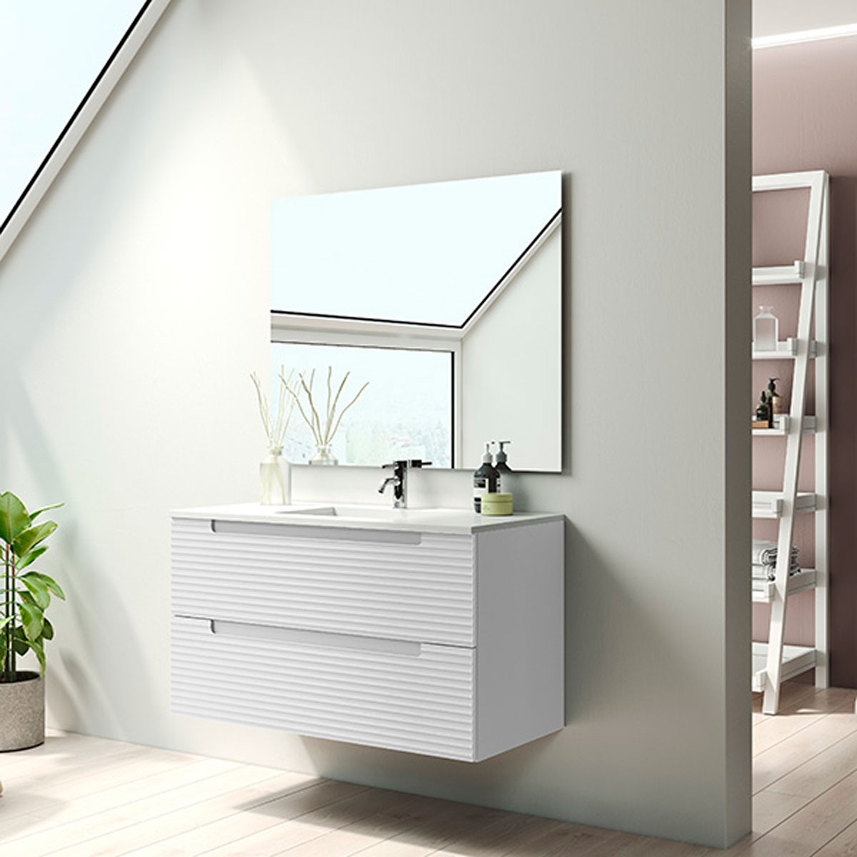 Wall-hung furniture for baño_