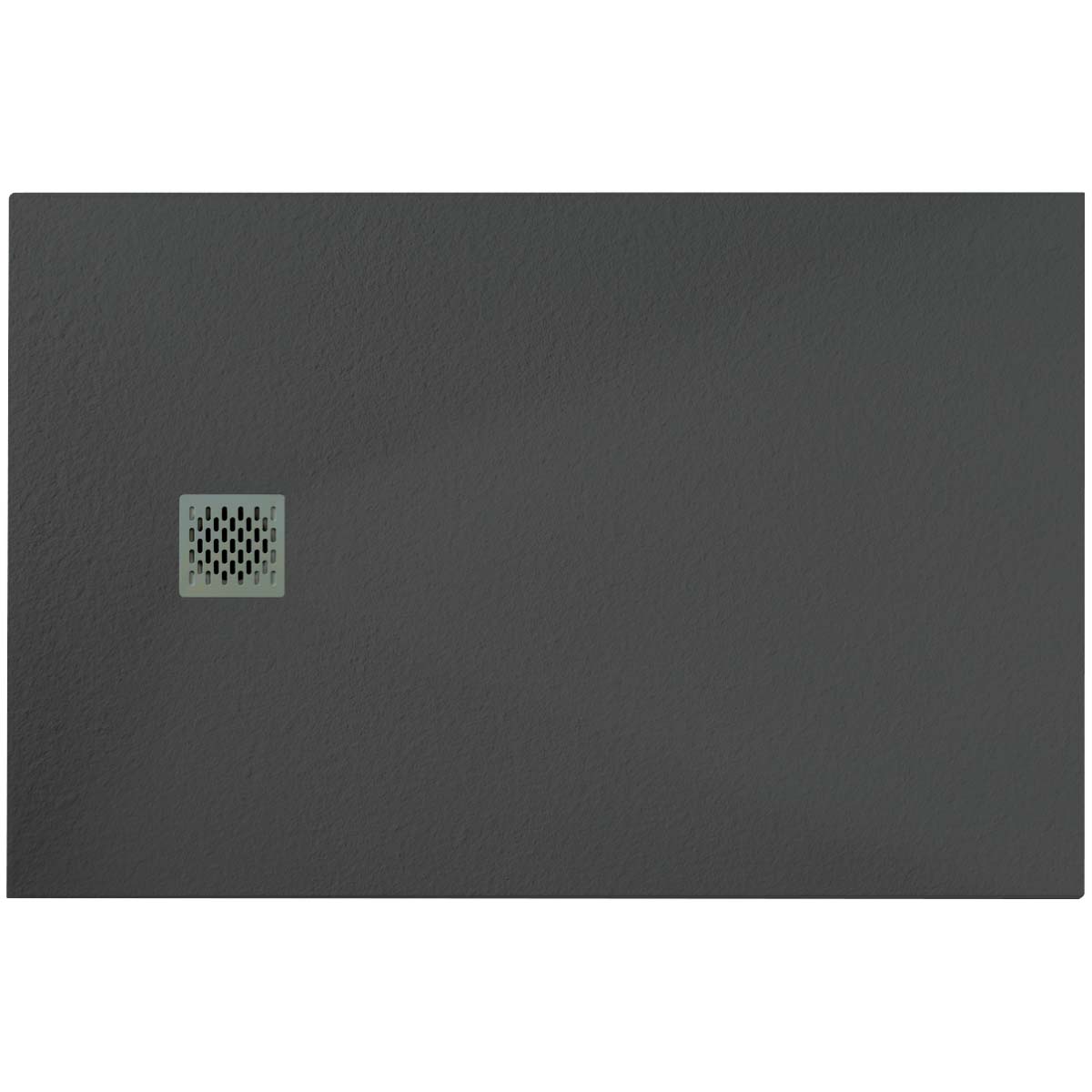 Detail of McBath Diva Anthracite Resin Shower Tray