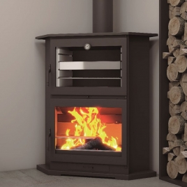 Corner wood stove with oven CH-9 R + Direct Gift