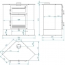 Poêle à bois d’angle avec four CH-8 R mesures