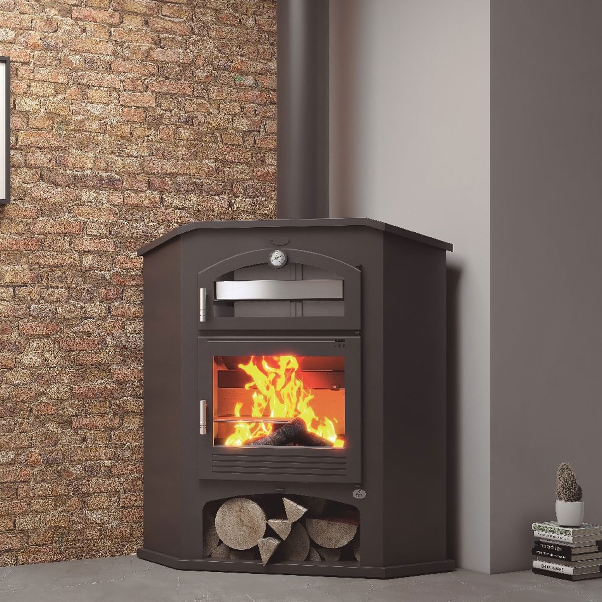 Fogão a lenha com forno M-106 R + Presente direto