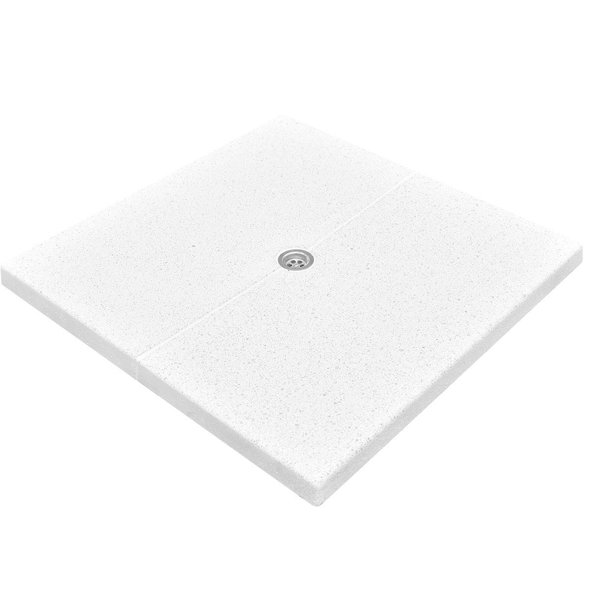 Two-piece shower tray for 80x80 pools