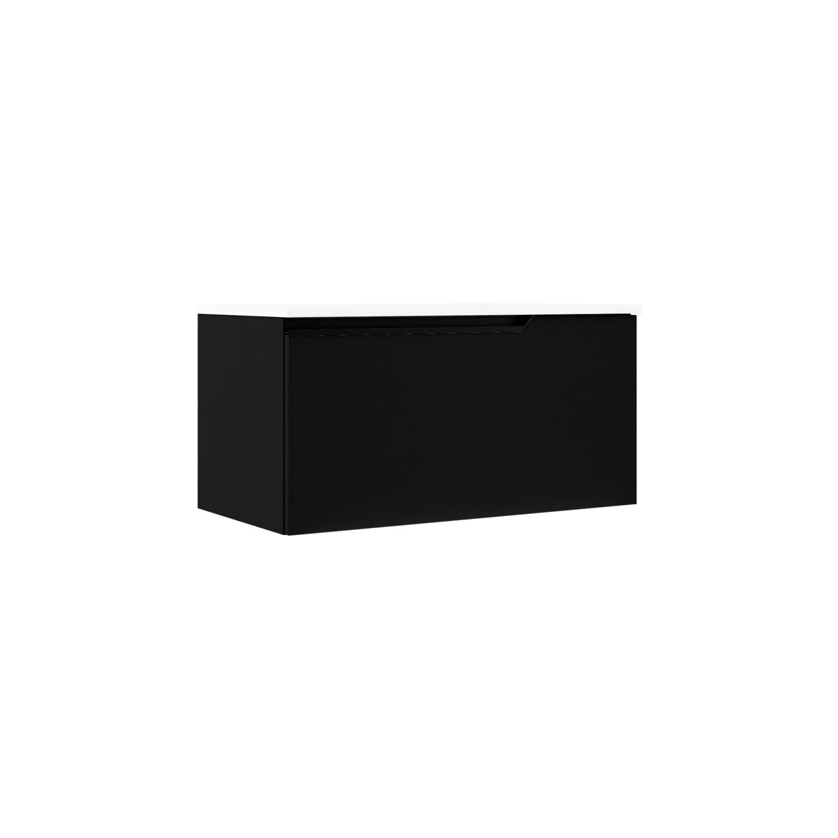 Mueble de baño suspendido 1 cajón con lavabo color Black Ada Modelo Eleven