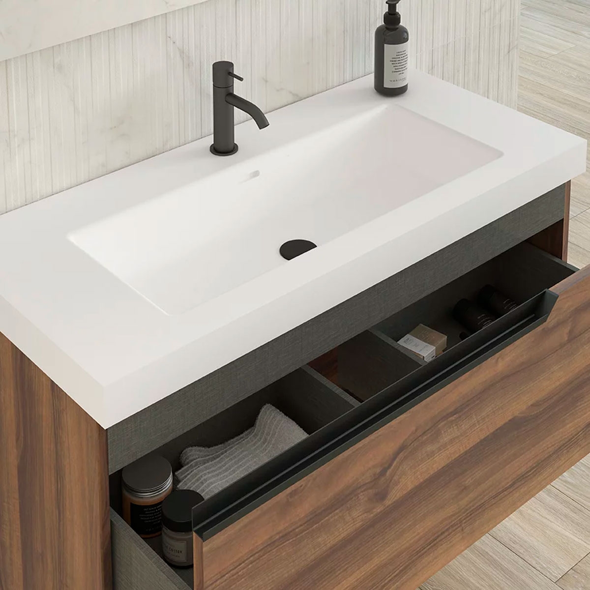 Tiroir pour meubles de salle de bain Eleven Valenti 1C1H