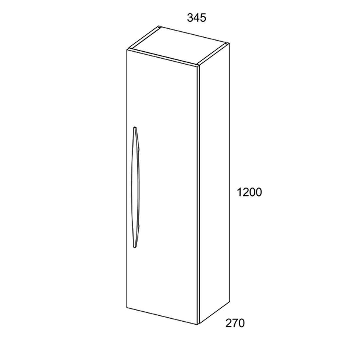 Contour de l’armoire de salle de bain de colonne de meuble de salle de bain auxiliaire