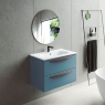 Suspended bathroom furniture 2 drawers with Avio coolor sink Model Arcof