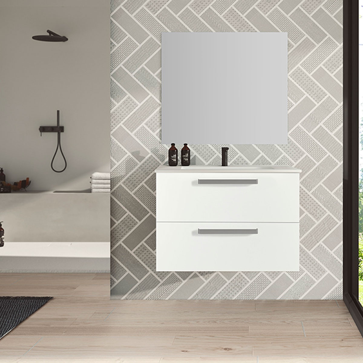 White Blondi 1 bathroom furniture