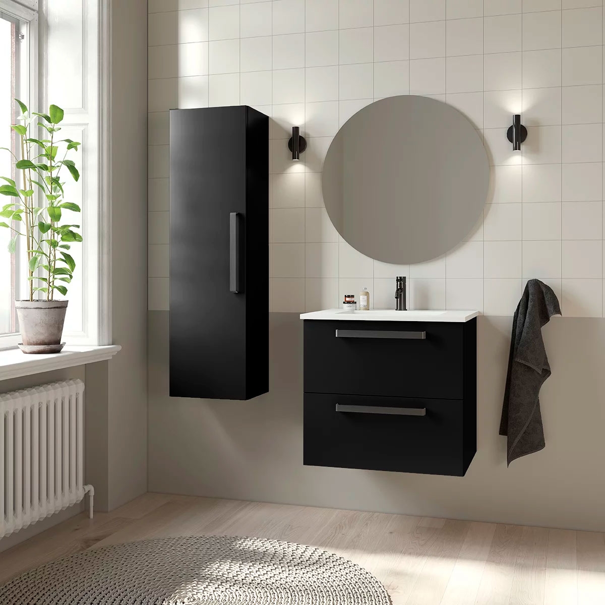 Black Bondi2 bathroom furniture