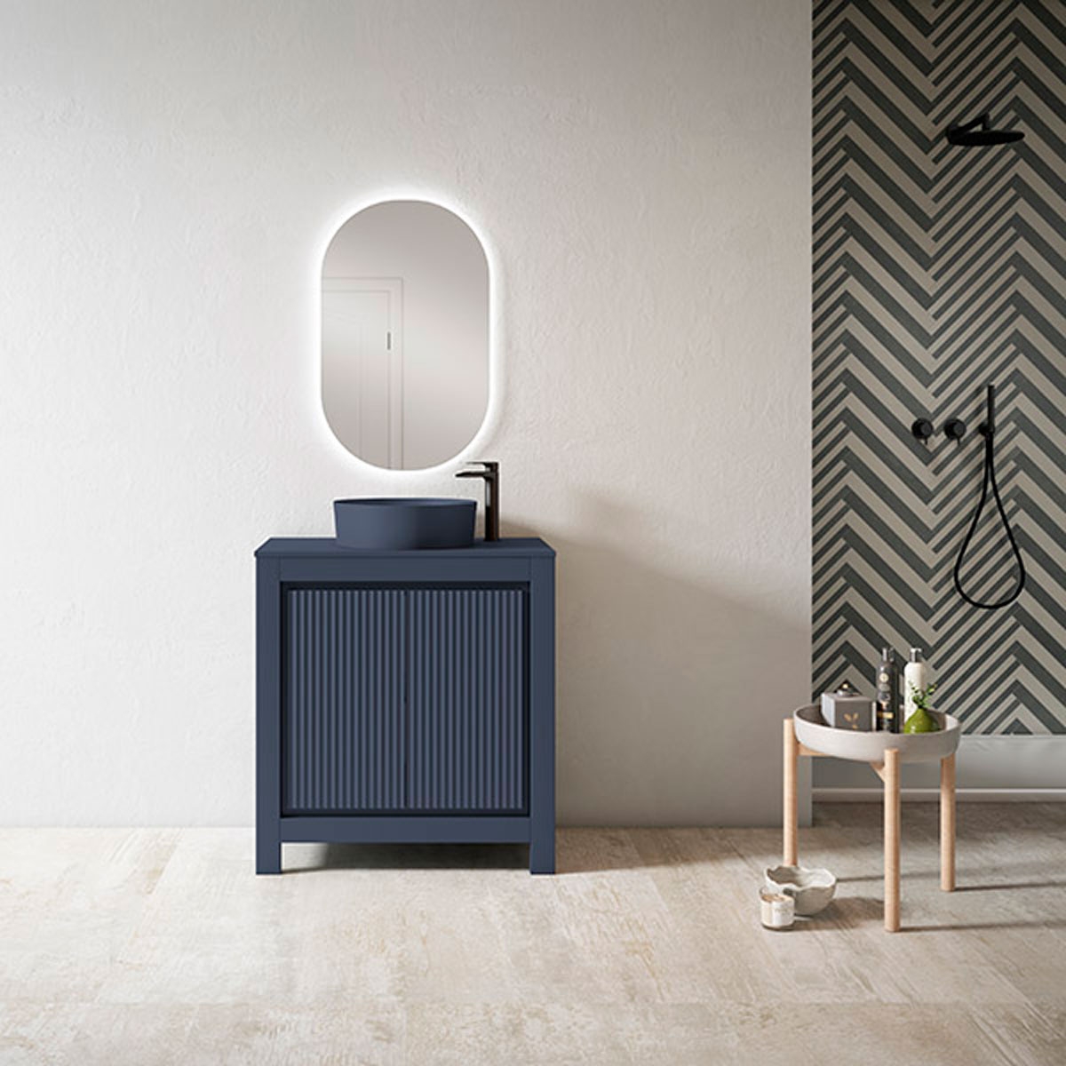 Bathroom furniture 80 cm vega floor 2 doors1