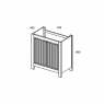 Mobilier de salle de bain 80 cm vega sol 2 portes15