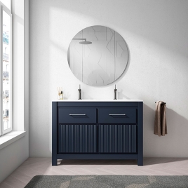 Mueble de baño de suelo 120 cm con 2 lavabos Modelo Vega