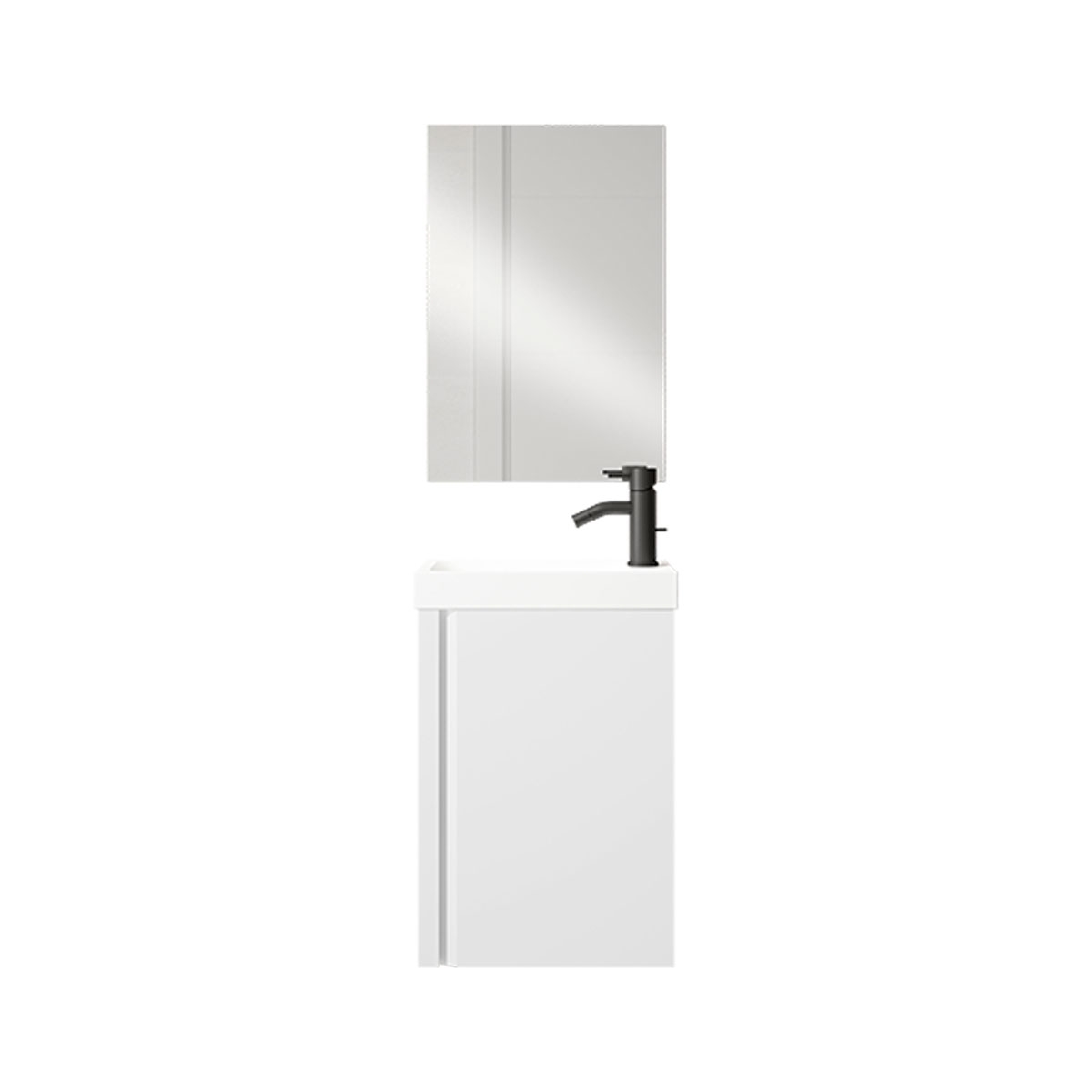 Mueble de baño 40 cm con espejo y lavabo modelo lagos0