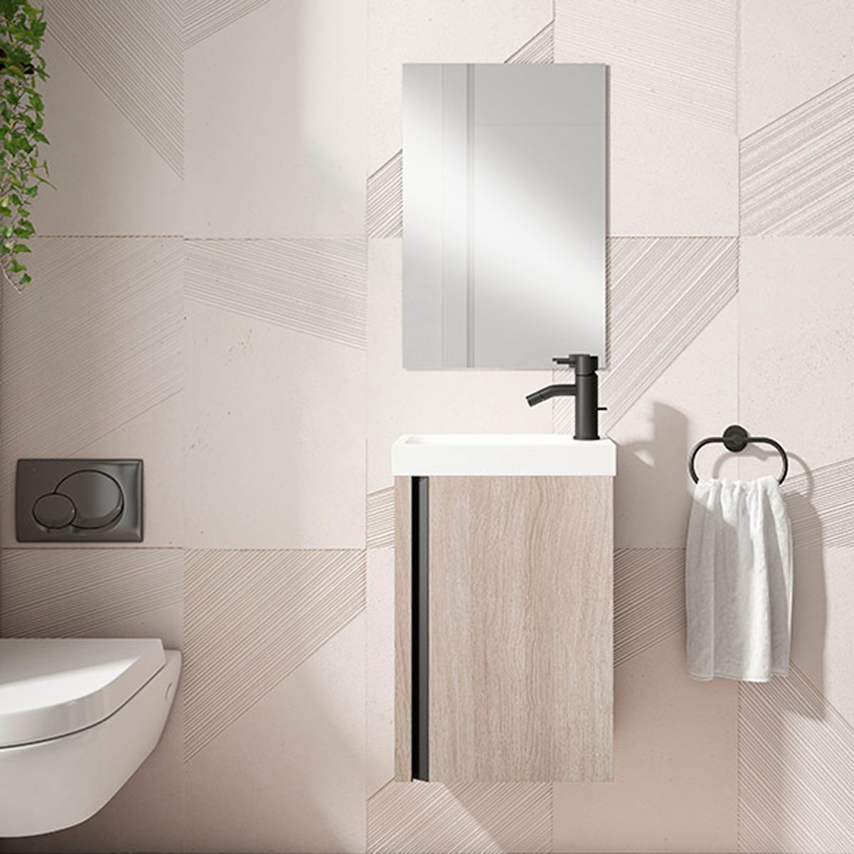 40 cm bathroom furniture with mirror and sink model lagos7