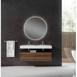 Foto de Mueble de baño suspendido 1 cajón con lavabo integrado Modelo Nomad
