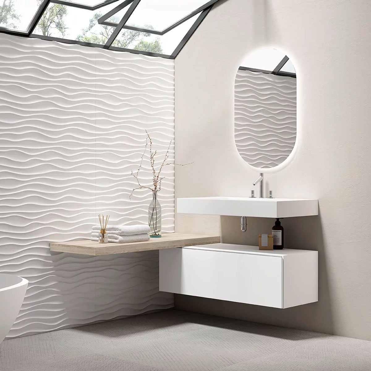 Mobília de banheiro modelo Nomad pia integrada 1 gaveta4