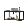 Wall-mounted bathroom furniture with countertop washbasin Model Quadro1