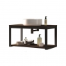 Suspended bathroom furniture with countertop washbasin Model Quadro