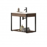 Wall-hung bathroom furniture with integrated sink Model Quadro3