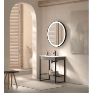 Mueble de baño con patas con lavabo integrado Modelo Quadro