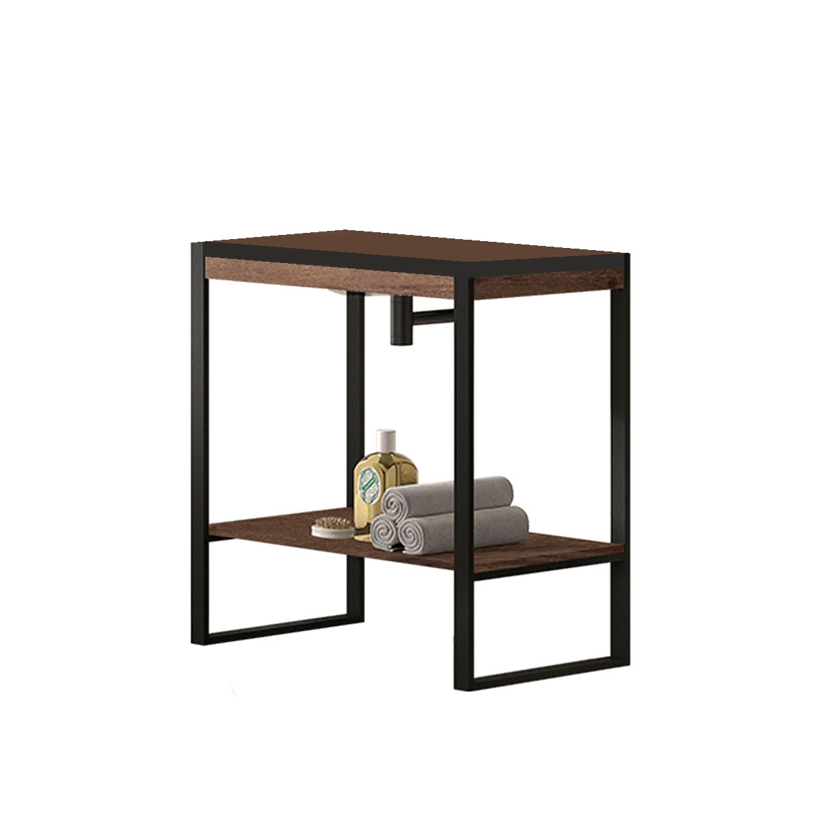 Bathroom furniture with legs with countertop washbasin Model Quadro2