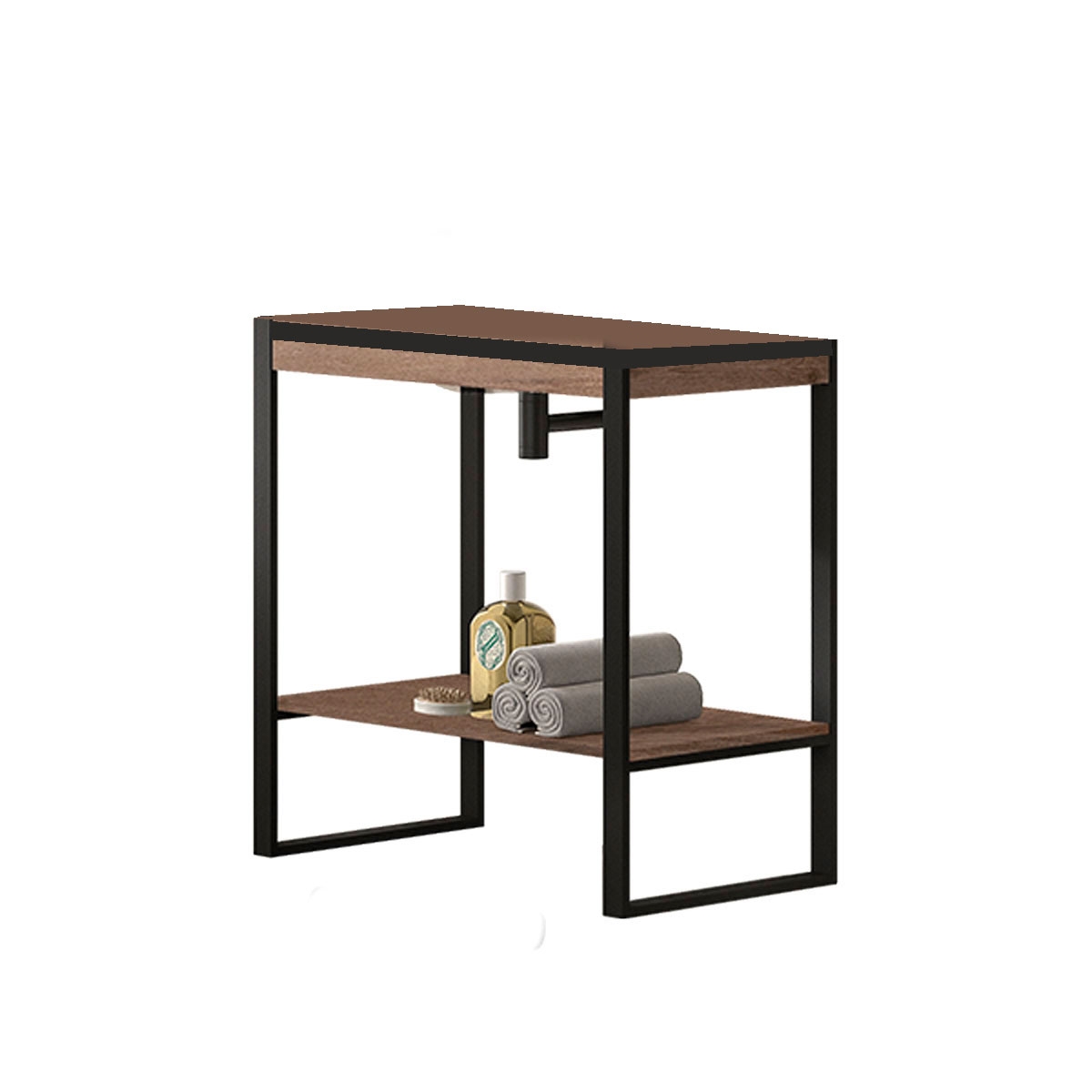 Mueble de baño con patas con lavabo sobre encimera Modelo Quadro1