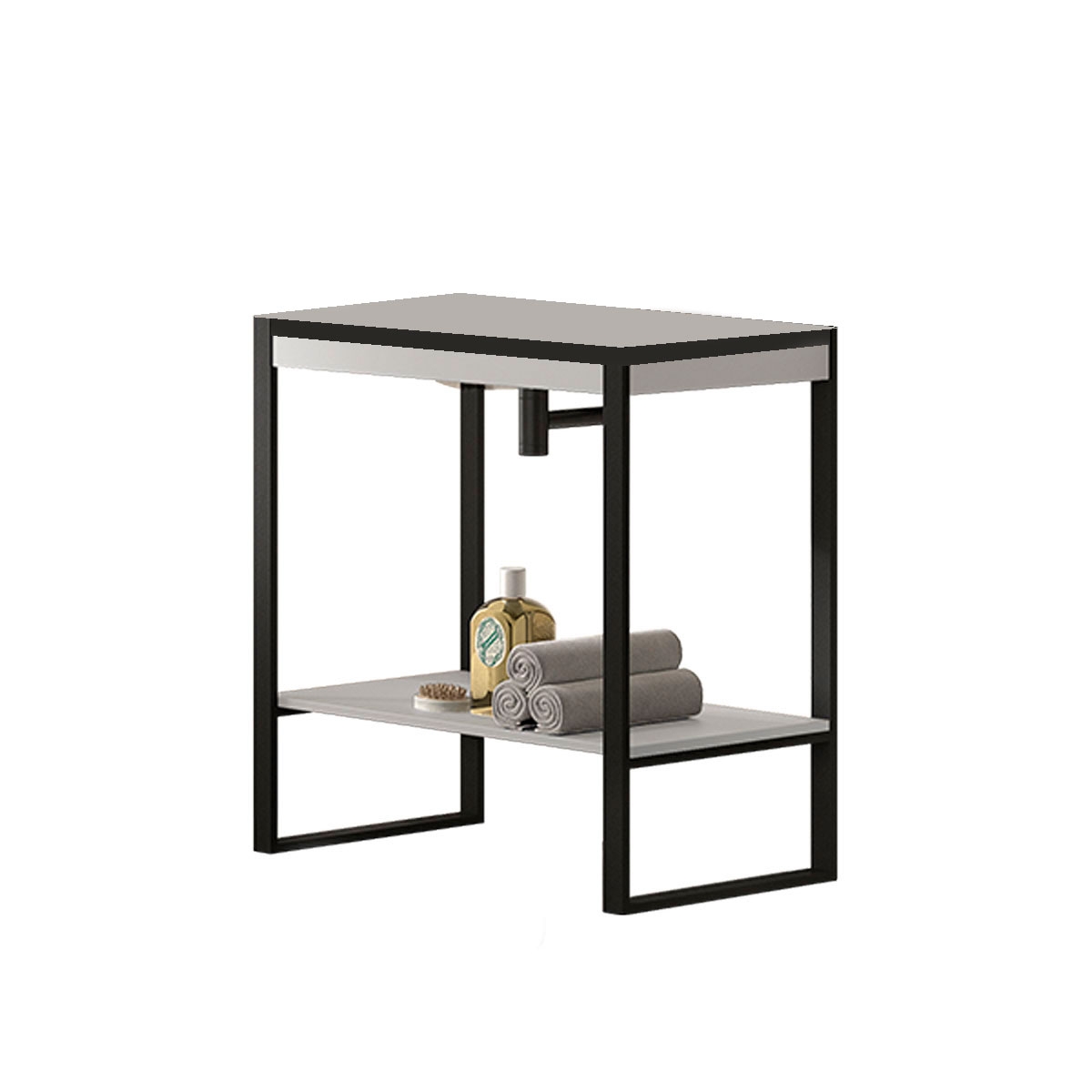 Bathroom furniture with legs with countertop washbasin Model Quadro3