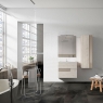 Mueble de baño suspendido 2 cajones con lavabo sobre encimera Modelo Vision 1