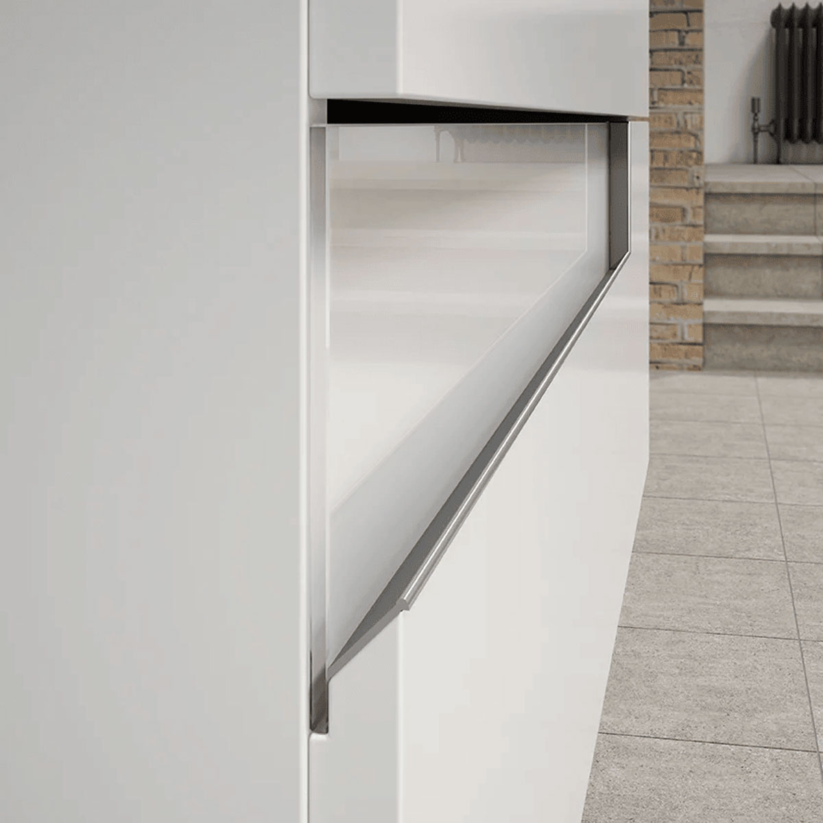 Mueble de baño suspendido 2 cajonees con lavabo sobre encimera Modelo Vision2