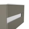 Suspended bathroom furniture 2 drawers with sink on top Model Visione