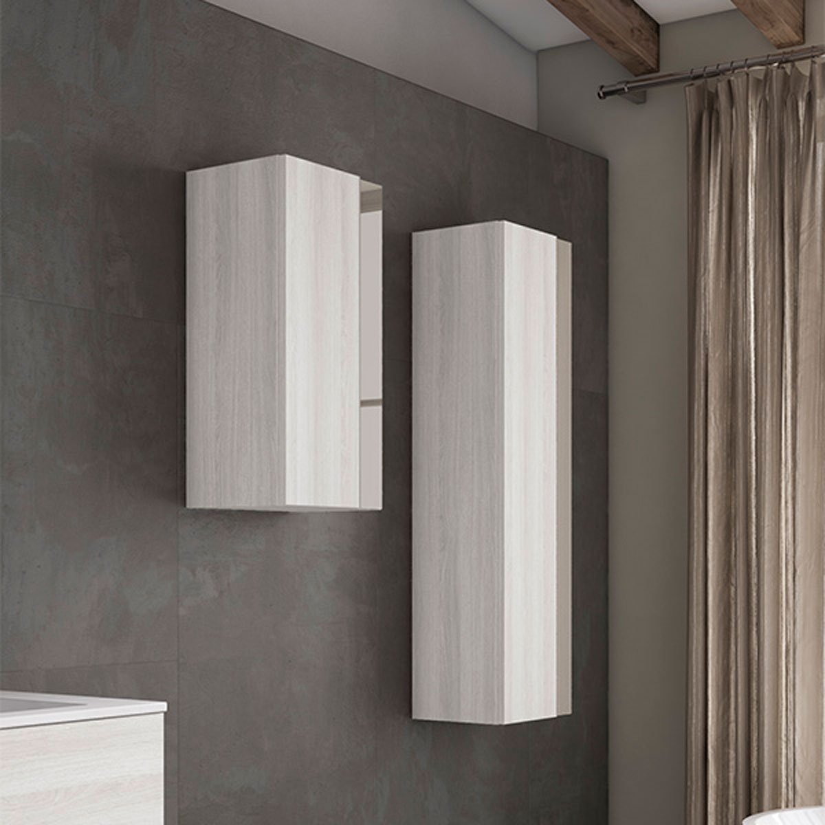 Columna mueble auxiliar de baño suspendido 120 cm Modelo Visionq