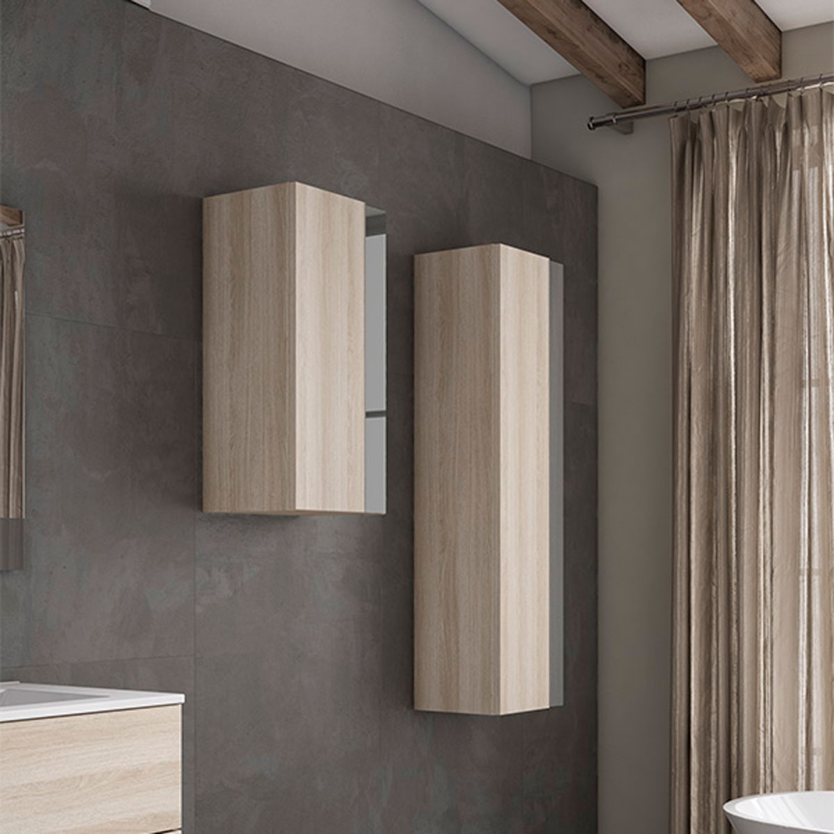 Suspended bathroom auxiliary furniture column 70cm Model Vision3