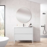 Móvel de casa de banho com 2 gavetas e lavatório integrado Modelo Icon8
