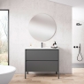 Meuble de salle de bain au sol 2 tiroirs avec lavabo intégré Modèle Icon7